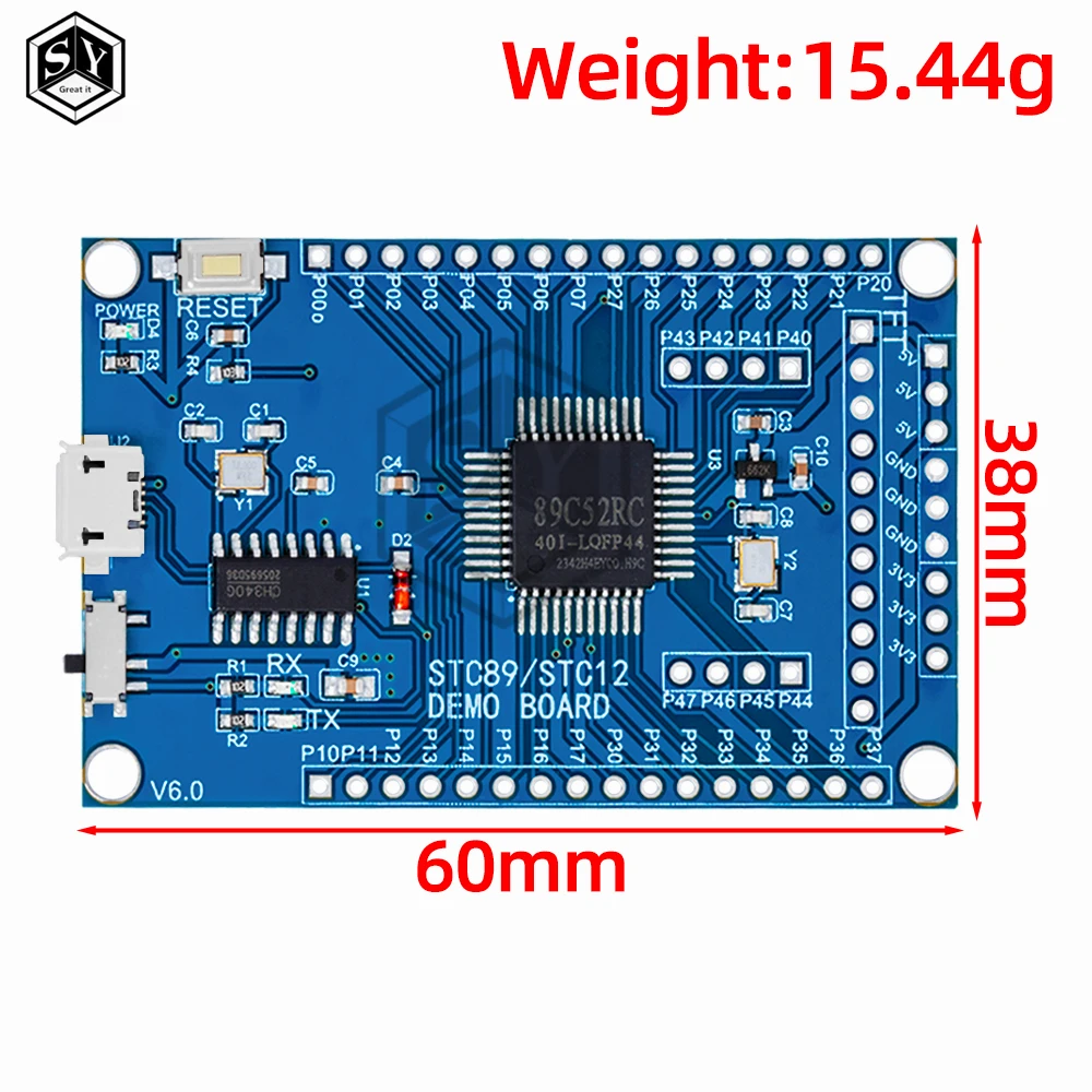 51 SCM Minimum System Board STC89C52 STC51 STC89C52RC Core