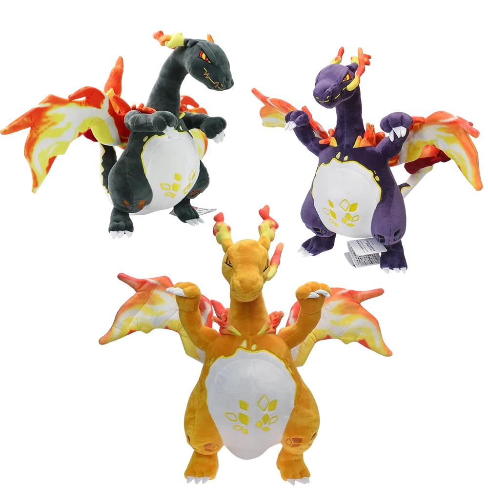 Mega Charizard X Plush Toy - Shiny Collection Edition