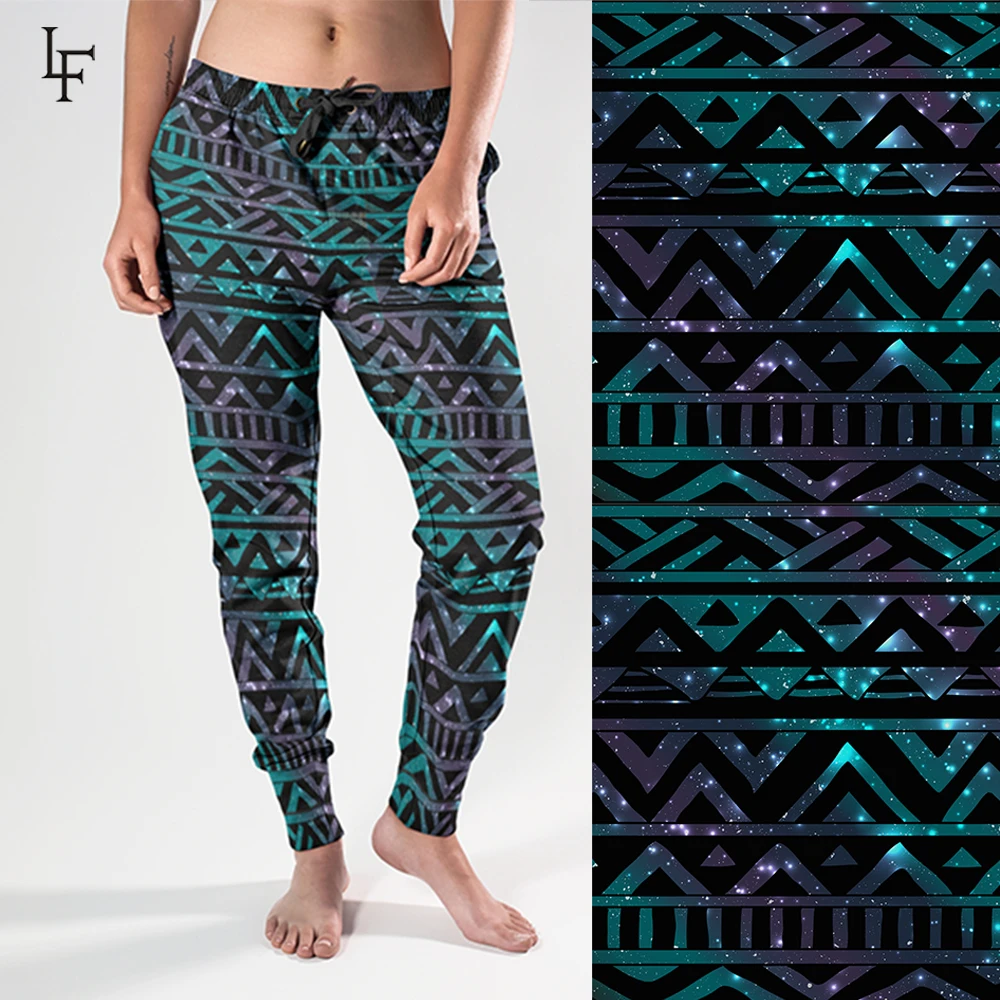 LETSFIND  New Women Jogger Print  Aztec Have Pocket  Fitness Harem Pants  High Quality Soft  Streetwear Women
