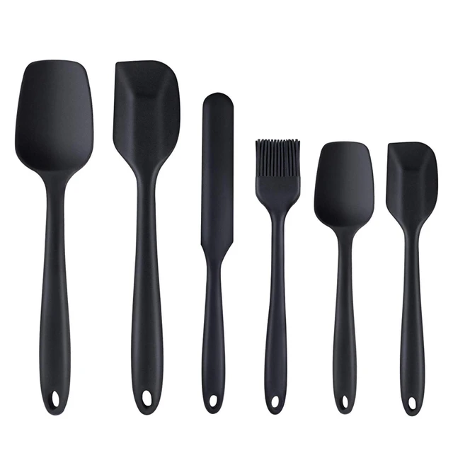 6 Piece Silicone Spatula Set - Heat Resistant Nonstick Spatulas Set with Stainless Steel Core, Food Grade Silicone Spatulas for Baking Cooking