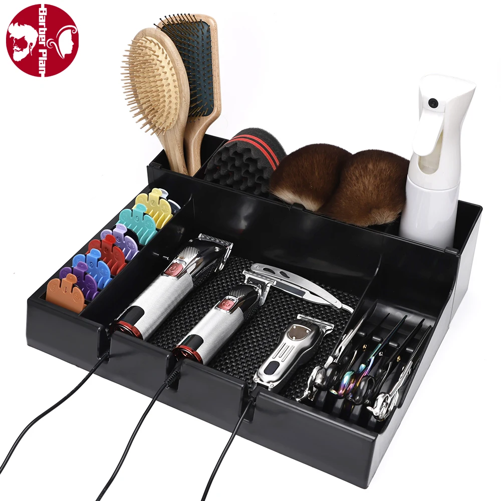 

Salon Clipper Organizer Haircut Tools Keeper Hair Trimmer Holder Electric Barber Clipper Tray Hair Clipper Comb Tray Deskto