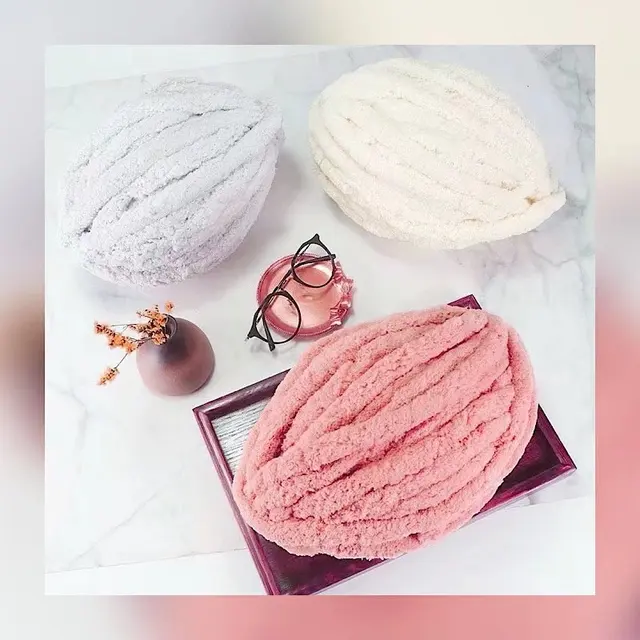 250g Extra Thick Ice Yarn Blanket Hand-Knitted DIY Yarn Large Thickness Chenille Cushion Pet Bed Yarn Icelandic Scarf Hat Knitting Needle Close-Fitting Soft Extra Thick Yarn Ball 1 Piece=1 Unit=250 Grams 2