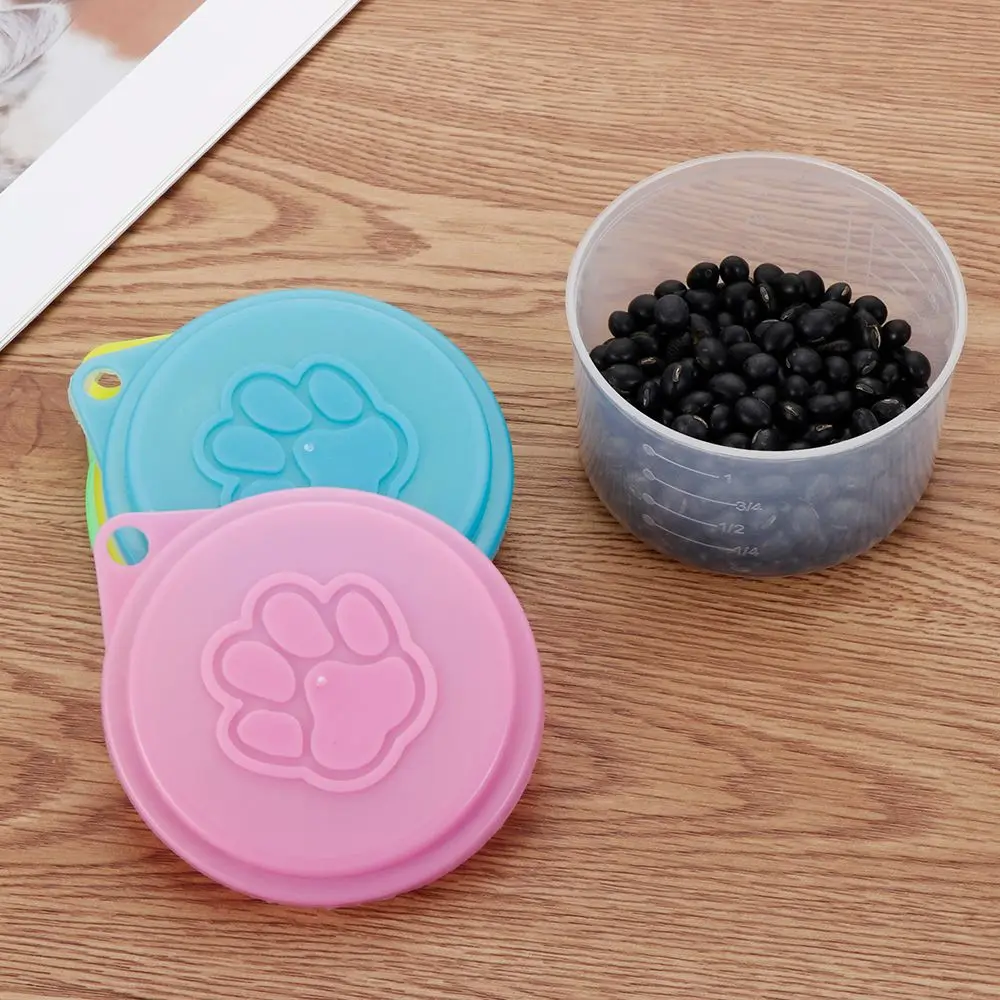 Dog Cat Pet Food Tin Cover Plastic Lids Can Caps Fresh Top Covers Storage