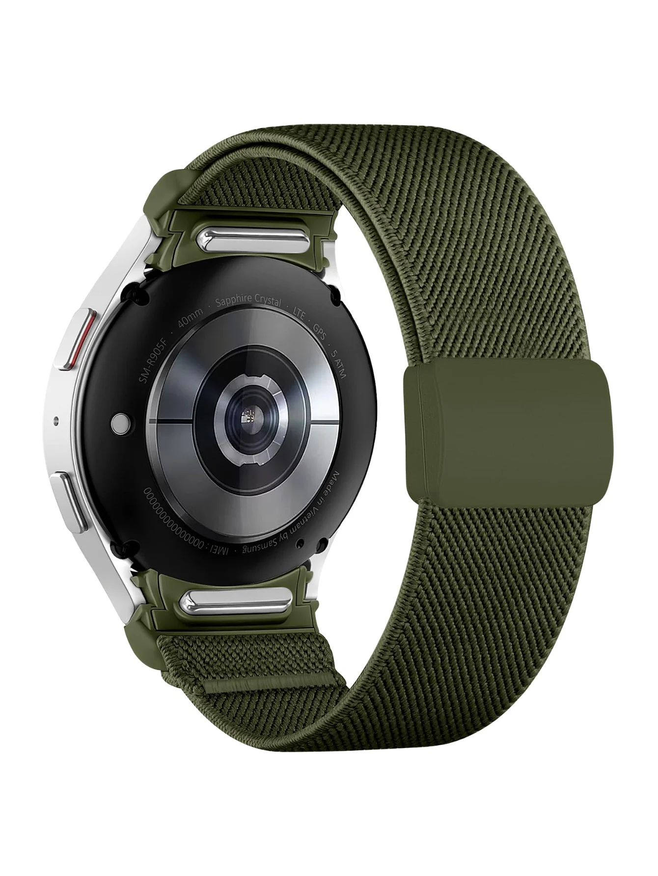 Versatile 20mm Adjustable Nylon Elastic Smartwatch Strap
