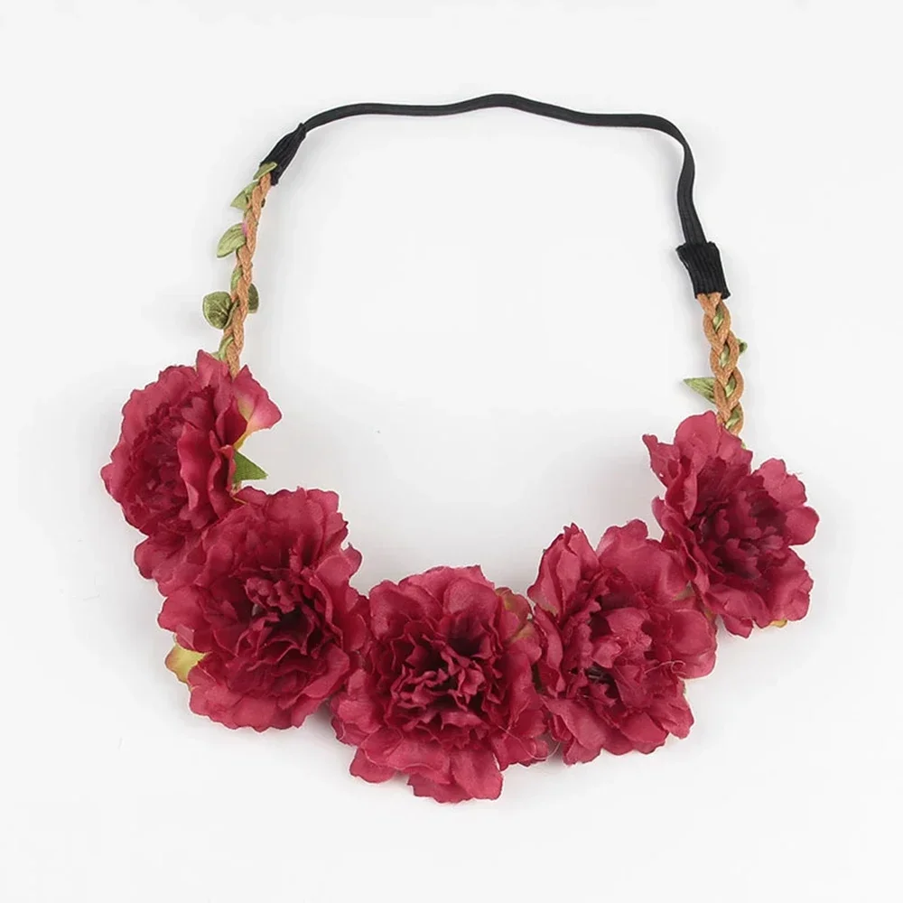 1 Stück elastischer Blumenkranz für Baby Mädchen Kinder Blumen girlande Krone Stirnband Hochzeits feier Haarschmuck Outdoor Foto Requisiten