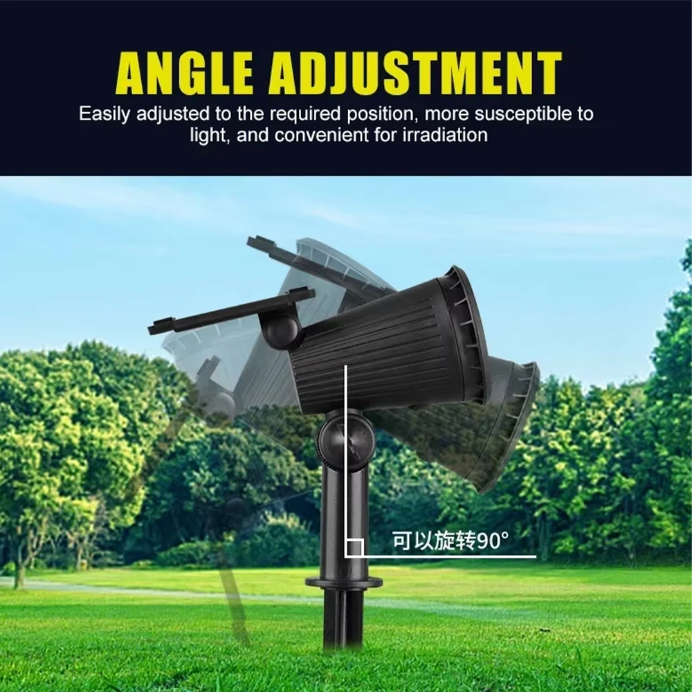 1pc Solar Spot Lights Outdoor, Adjustable Auto Lights, Landscape LED Lighting Ground Light for Garden Pool Tree Pond and Yard