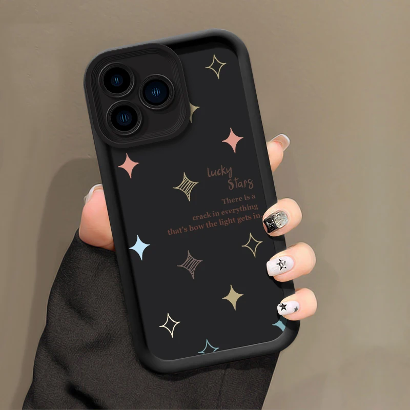 Creative Color Stars Shockproof Soft Silicone Phone Case
