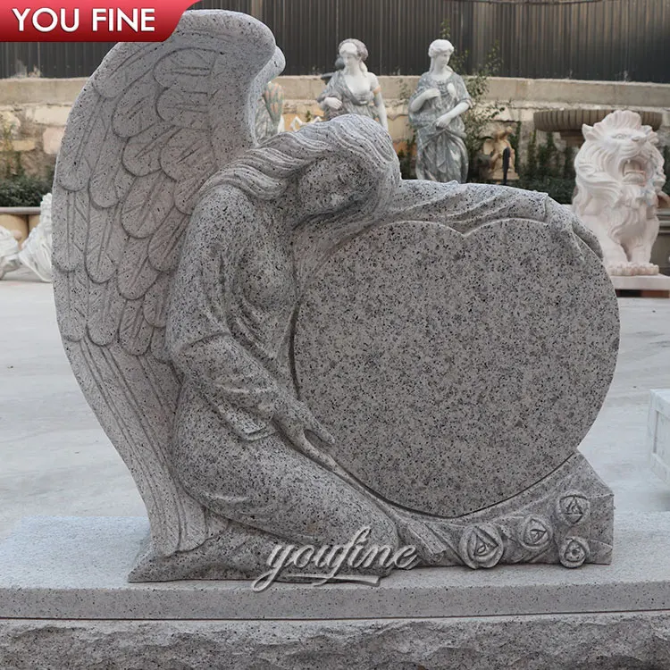 Pure Hand Carved Natural China Black Stone Granite Headstone and Tombstone
