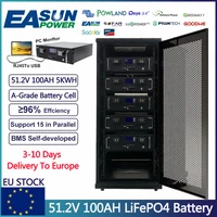 Batterie LiFePO4 EASUN POWER 51.2V 300Ah 15KWh 48V Lithium 6000+ cycles CAN RS485 avec Bluetooth BMS pour onduleur solaire Stock UE sans taxes 3
