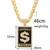 Goth Dollar Sign Cash Money Records Iced Out Pendant Necklace Cuban Chain Hip Hop Jewlery Street Rapper Boyfriend Gift 5