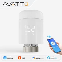 AVATTO Tuya 1-6PCS WIFI TRV Thermostatic Radiator Actuator Valve Smart Temperature Controller Works With Alexa Google Home