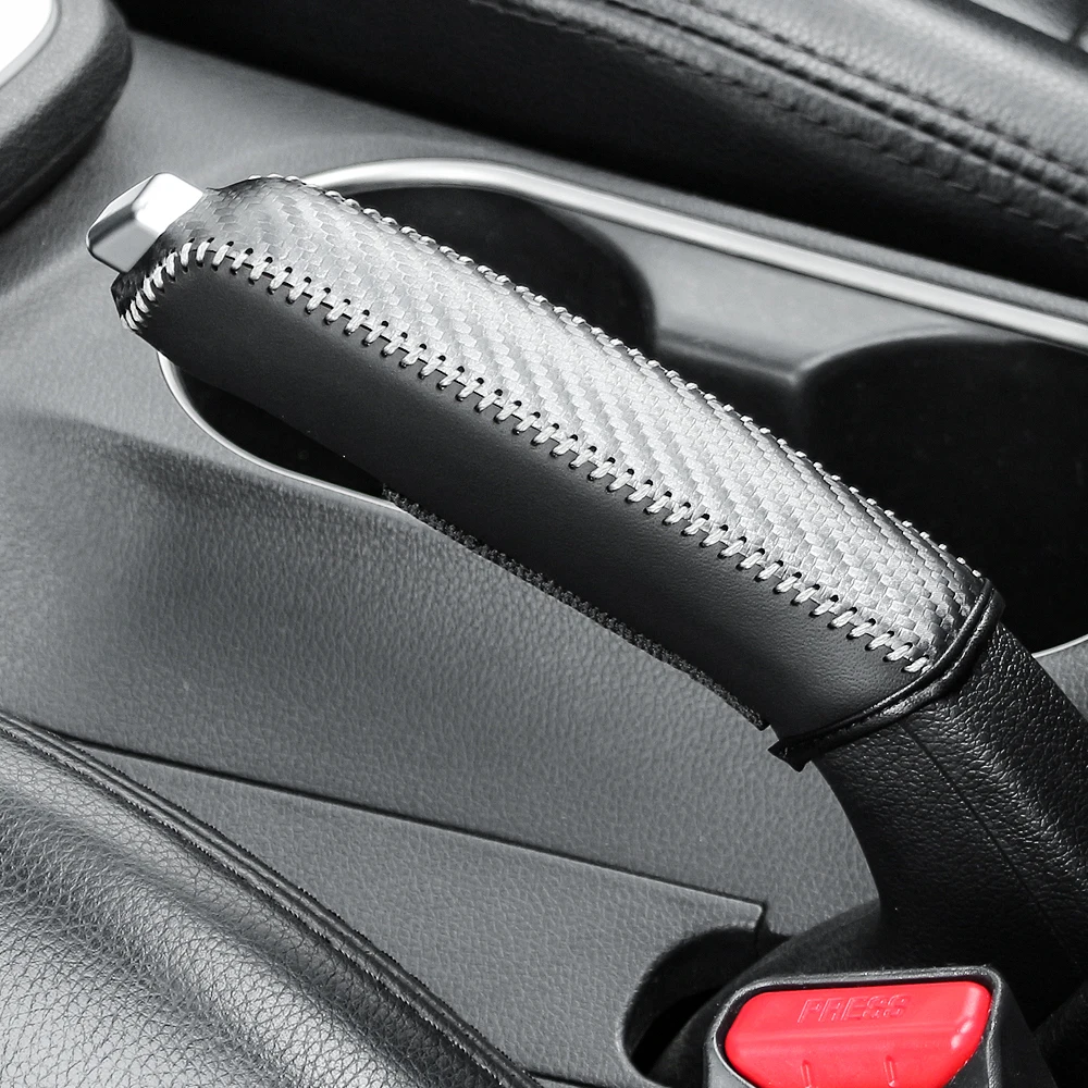 Leather Gears Handbrake Cover Auto Interior for Toyota Corolla Avensis Yaris Rav4 Auris Hilux Prius Prado Camry Celica Reiz, hand brake cover,car interior accessories,gear head cover