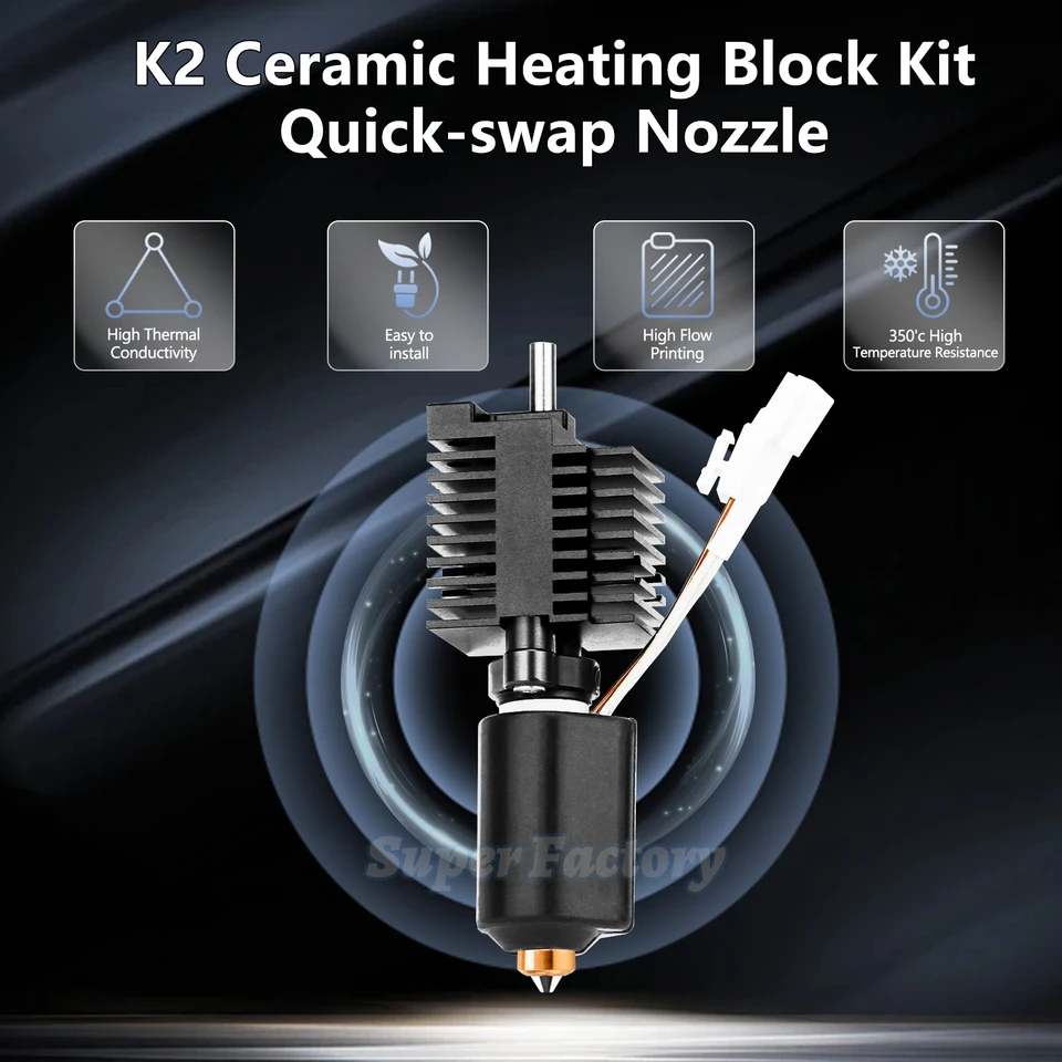 For Creality K2 Plus Hotend 02 04 06 08mm Quick-Swap Nozzle