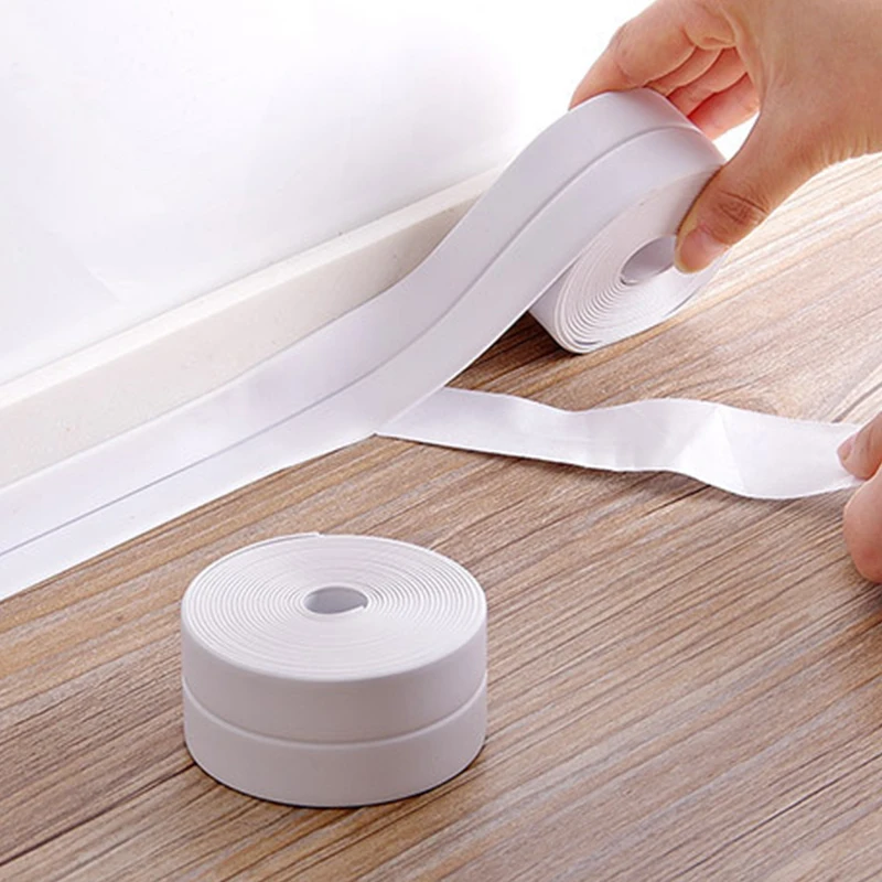 BathroomShowerSealingTapeSinkBathWhitePvcSelfAdhesive