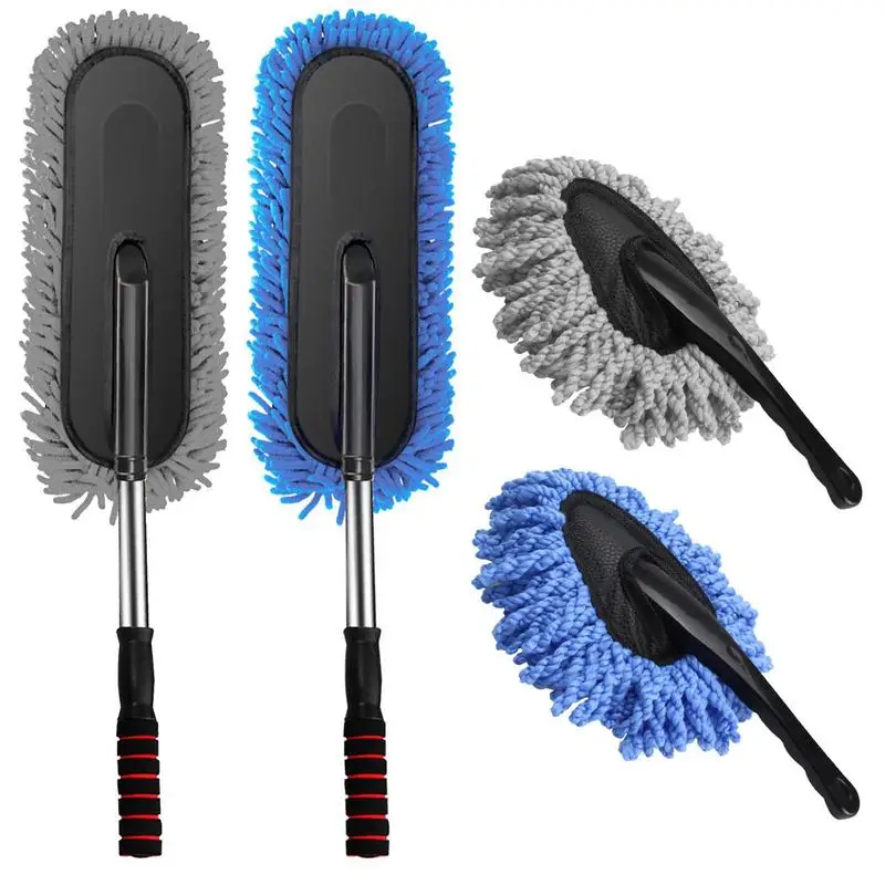

Car Duster Car Wash Brush Microfiber Duster With Extendable Handle Car Cleaning Dust Removal Brushes Towels Kit For Car Exterior