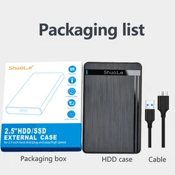 Compact Toolless USB 3.0 External SSD Enclosure (Black)