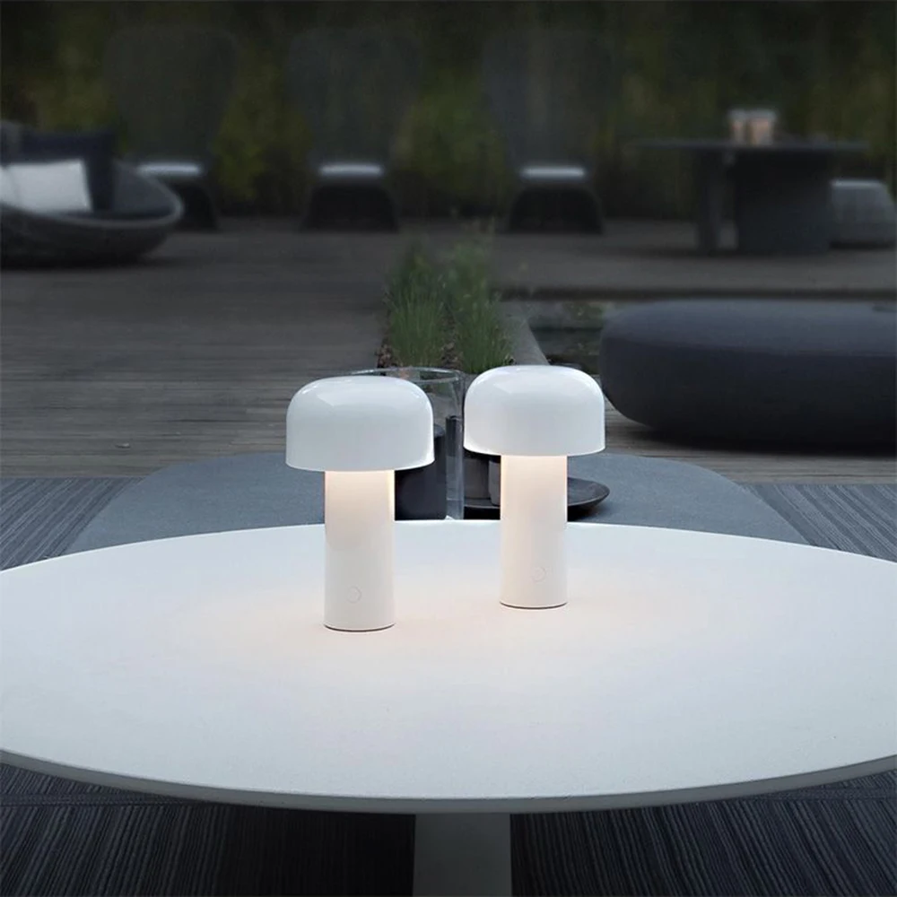 Table Lamp LED Night Lamp Mushroom Night Light LED Postmodern Minimalist Light Children Personality Design light for study USB Bedside MushroomTable Lamp