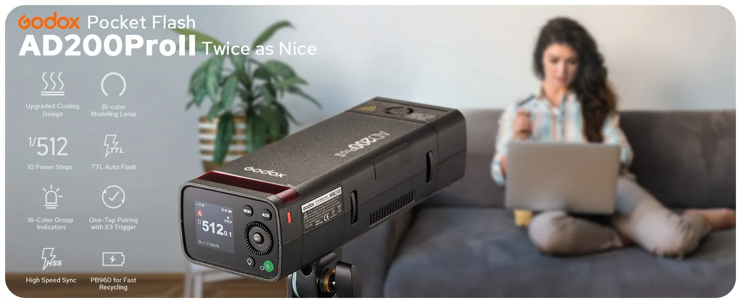 Description Picture 4 of itemGodox V1 Pro V1Pro TTL Li-ion Round Head Camera Flash Wireless Transmission Speedlite Flash for Iconic Brand Nikon Iconic Brand Fuji Olympus