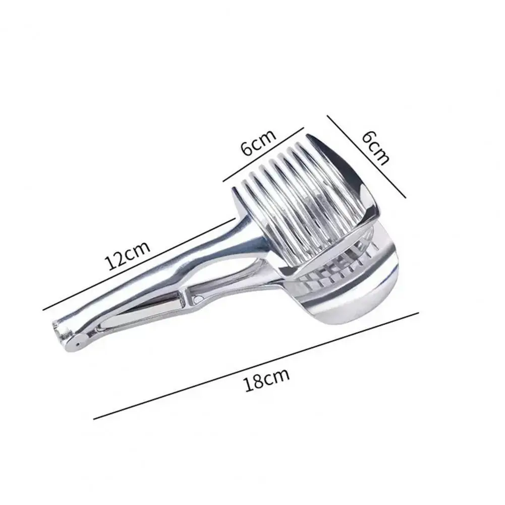 Onion Slicer Vegetable Cutter Alloy Handheld Orange Lemon Slicer Tomato Cutting Clip Fruit Kitchen Cutting Tool