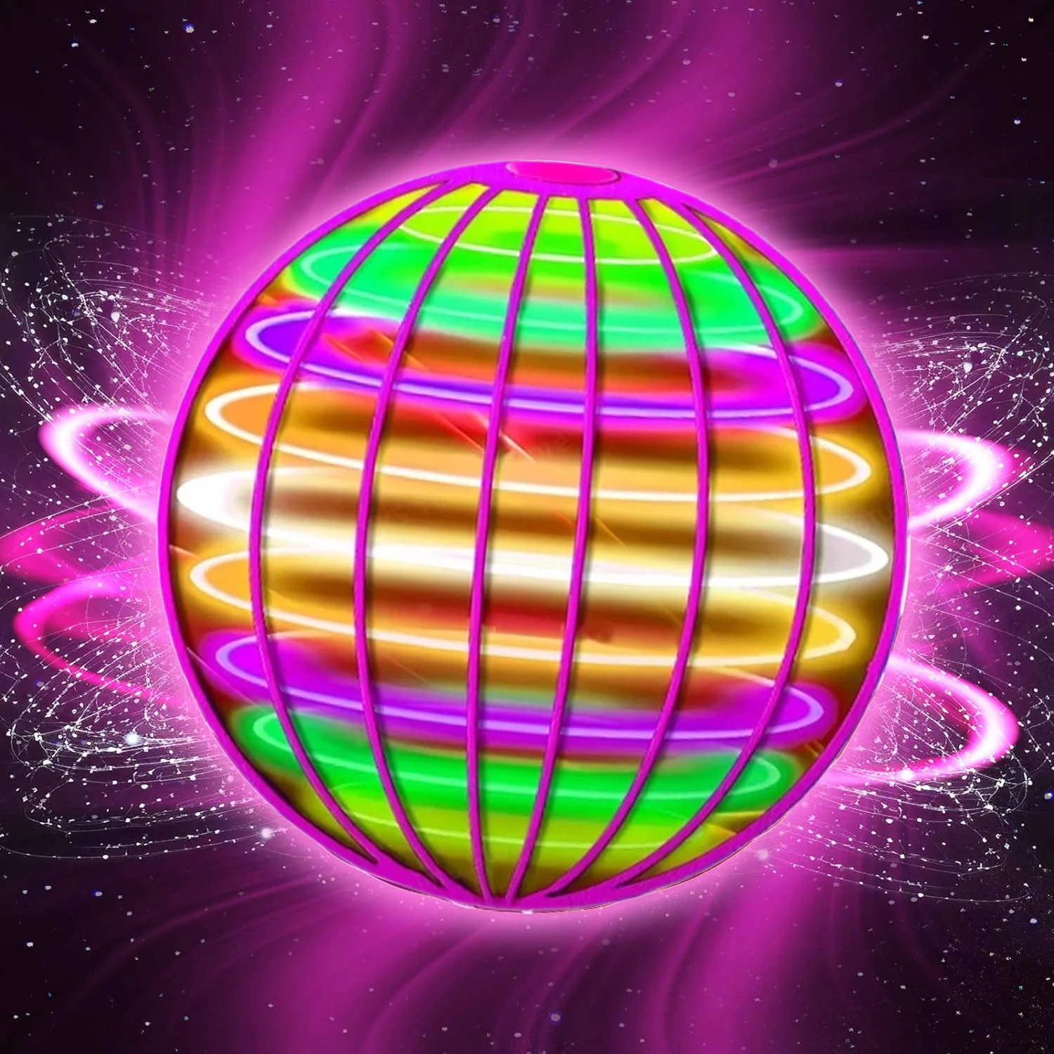 플라잉 매직 볼, 매력적인 LED 컬러 라이트, 수동 비행, 5 세 이상, 멋진 장난감 선물, 360 ° 회전