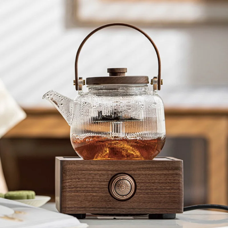 1000W Electric Ceramic Stove Home Walnut Tea Making Machine Tea Boiler Fast Boiling Water Adjustable Temperature Heater 220V 2