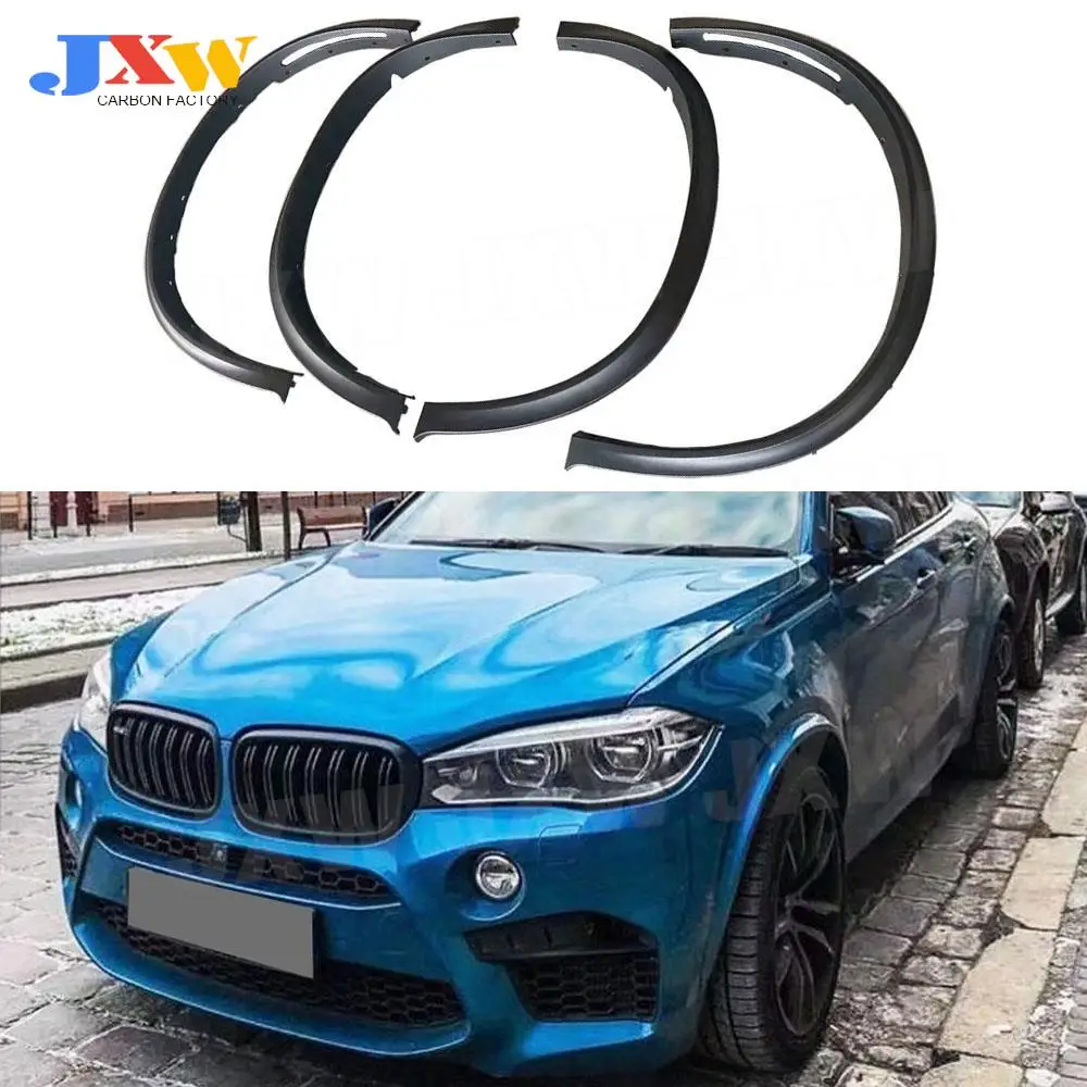 

PP Matte Black Wheel Arches Eyebrow Fender Mudguards for BMW X6 F16 F86 X6M 2015 2016 2017 2018 Body Wheel Eyebrow Accessories