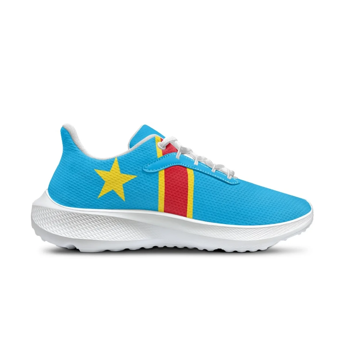Casaul Republic of Congo Flag Running Sneakers for Women Lightweight Walking Sneakers Classic Breathable Tennis Shoes Zapatos