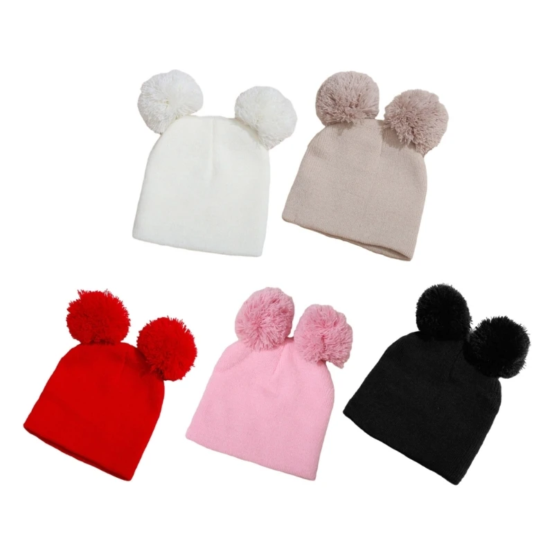 

Soft Baby Bonnet Caps Newborn Baby Infant Beanie Caps Hairball Hat Winter Hat for Baby Toddler Elastic Hat with Hairball