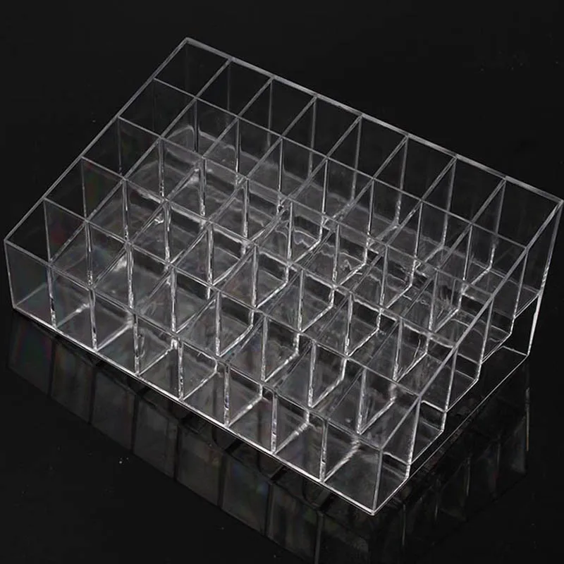 Trapezoid Clear Makeup Display 40 Lattices Lipstick Stand Case Cosmetic Organizer Holder Box Hot Sale High Quality 4