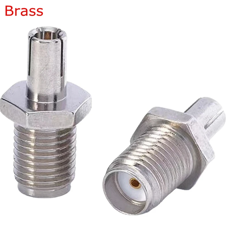 Sma Fêmea para Ts9 Macho Conector Reto Rpsma para Ts9 Fêmea Macho Adaptador Coaxial Latão Níquel Banhado a Ouro Peças Lote
