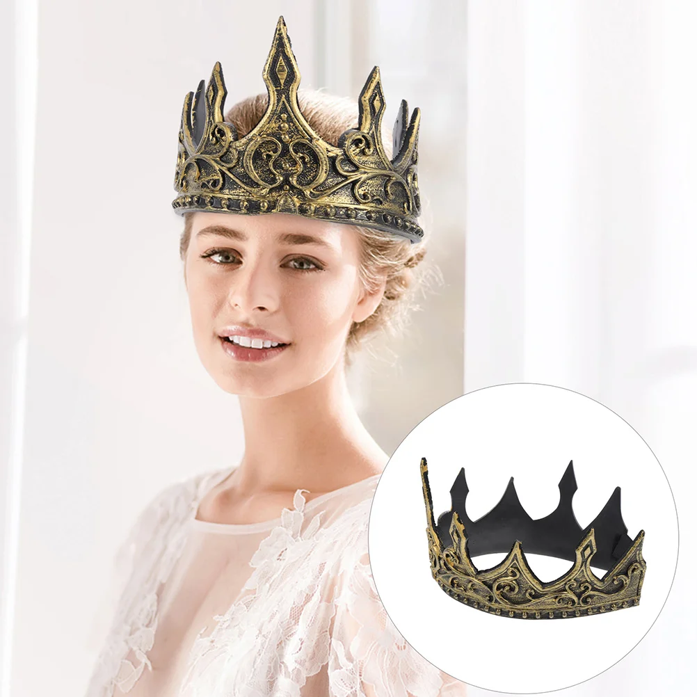 

2 Pcs Prom Crown 3d Soft King Crowns Boys Halloween Men Party Kings Royal Man