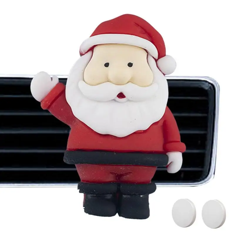 

Car Air Fresheners Vent Clips Car Santa Christmas Tree Diffuser Vent Clip Car Air Vent Decoration Christmas Themed Car Vent Air