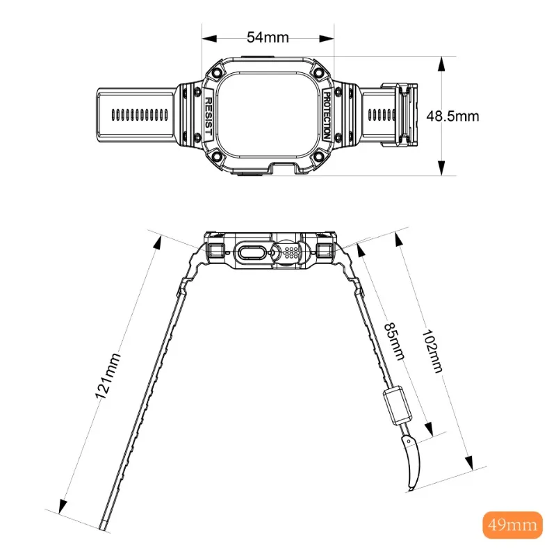 Фото Ремешок силиконовый для Apple Watch 8 Ultra 49 мм iWatch Series 8 Ultra 49 мм №4