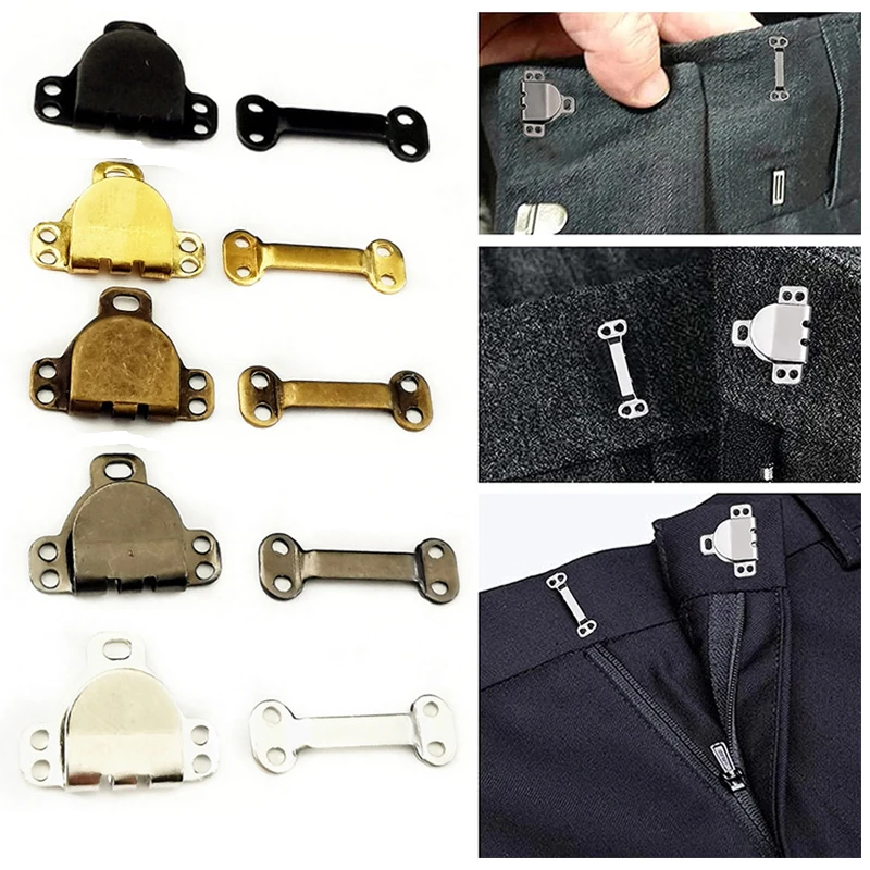 Chic Sewinvisible Metal Pants Hooks - Adjustable Sewing Buttons For  Clothing
