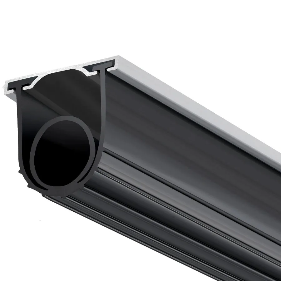 Binario porta di contenimento per porte da garage, preforato, forma Bm con guarnizioni +O, anello in gomma combinato in alluminio per garage_voghion.com