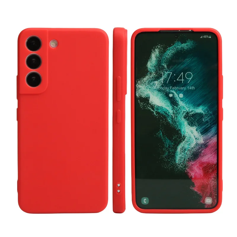thumbnail image 1 of For Samsung S8 S9 S10+ S20 FE S21 S22 Plus S24 S23 Ultra Case Soft Liquid Silicone Ultra Thin Shockproof Phone Back Cover, 1 of 5