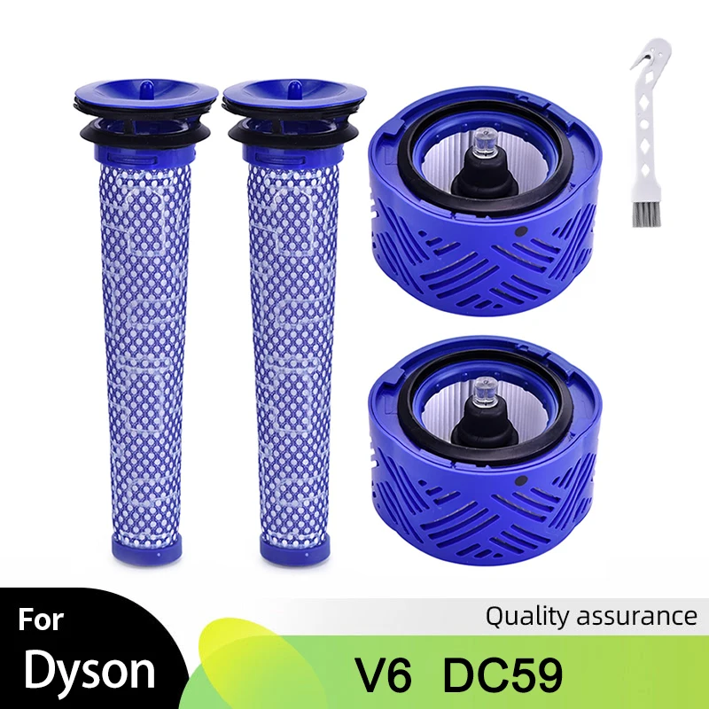 Pré-filtro e Pós-motor Hepa Substituição do Filtro Compatível para Dyson v6 Dc59 Peças de Aspirador Dy-96674101 e Dy-96566101 Substituição