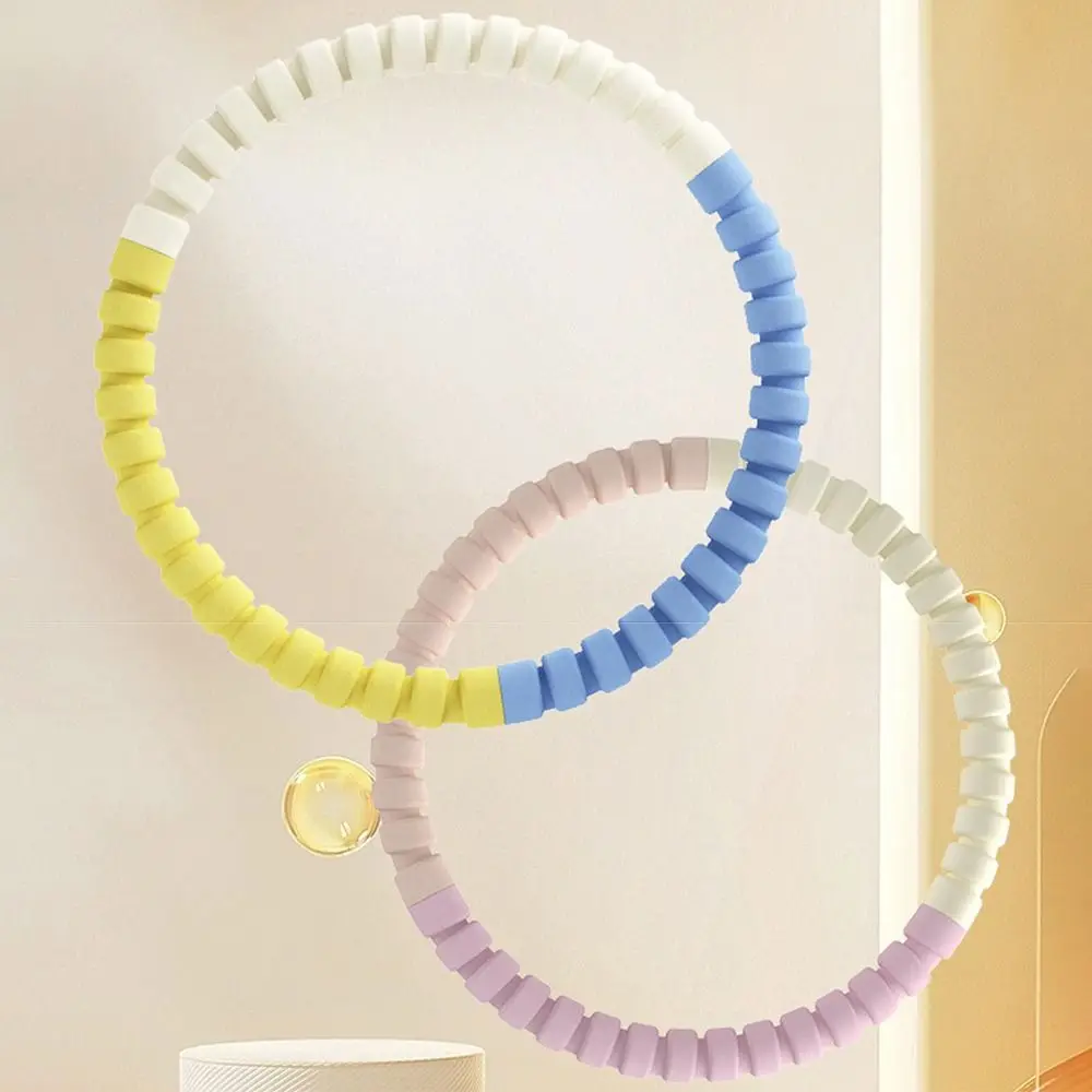 Portable Detachable Yoga Fitness Hoops Foam Padded Adjustable Weight Loss Circle Soft Massage Weighted Exercise Hoops Burning