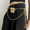Luxury Designer Chain Belts for Women's Dress Jeans Trousers Mini Vintage Waist Gold Metal Bag Tassel Body Jewelry Accessories