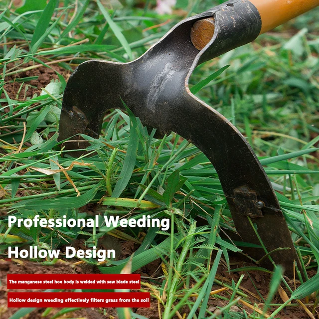 Gyomláló Kapa Acél Edzett Üreges Kézi Gyomnövény Gereblye Ültetés Zöldség Meglazító Talaj Mezőgazdasági Szerszámok Eszköz - Image 5