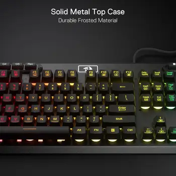 Redragon K513 RGB Membrane Gaming Keyboard, Standard 104 Keys Linear Wired Mechanical-Feel Keyboard 4