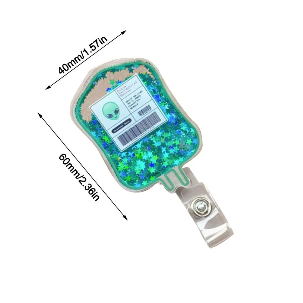Fashion Glitter ID Badge Reels Lanyard Retractable Name Tag Holder Blood Bag Nursing ID Badge Holder