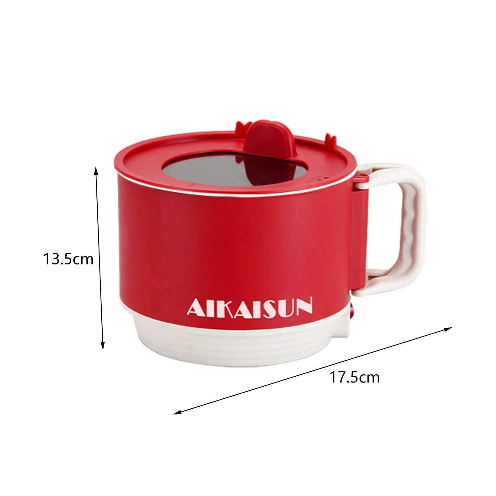 Electric Hot Pot Household Nonstick Portable Electric Cooker 1.5L Frying Pan for Oatmeal Dumpling Ramen Soup Eggs 6