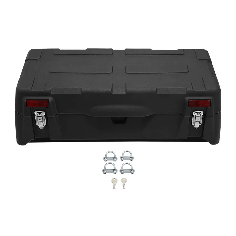 96L ATV Rear Passenger Backrest Cargo Storage Helmet Trunk Box Luggage Lounger - Image 3