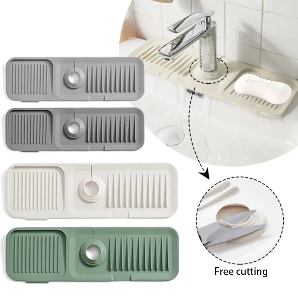 

Thicken Foldable Mildew Proof Splash Countertop Protector Kitchen Gadgets Soap Mat Sink Pad Draining Pad Faucet Mat