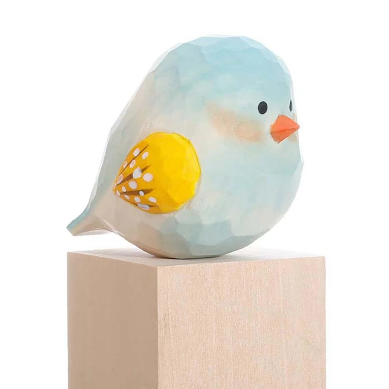 Hand Carved Wooden Bird Statues Home Decoration Statues Gifts For Bird Lovers