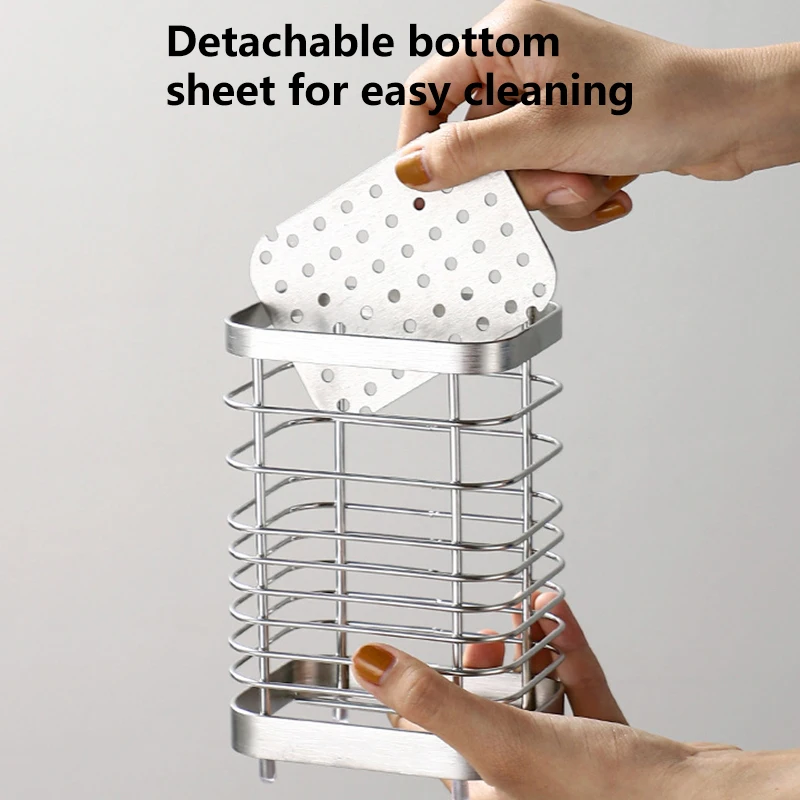 Stainless Steel Chopsticks Basket Chopsticks Tube Household Drainable Knife Fork Spoon Storage Box Kitchen Utensils Storage Rack 4