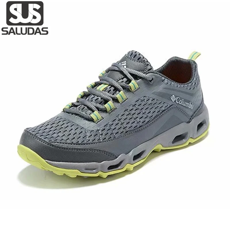 

SALUDAS Men Hiking Shoes Wading Breathable Trekking Sneaker Outdoor Non-slip Camping Travel Summer Beach Barefoot Water Shoes