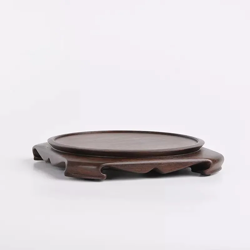 Black sandalwood carving base, round sky, local vases, bonsai, strange stones, jade ware, purple sand teapot base