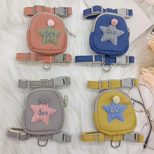 조정식 애완동물 배낭 푸들, Bixiong 견인 로프, 가슴 스트랩, 고양이 목걸이 정장, 개 액세서리, 애완동물 용품 4